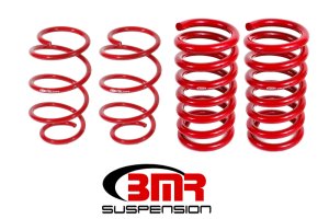 Ford Mustang Lowering Springs - BMR Suspension - SP086, Drag Version - Red - `15-`23